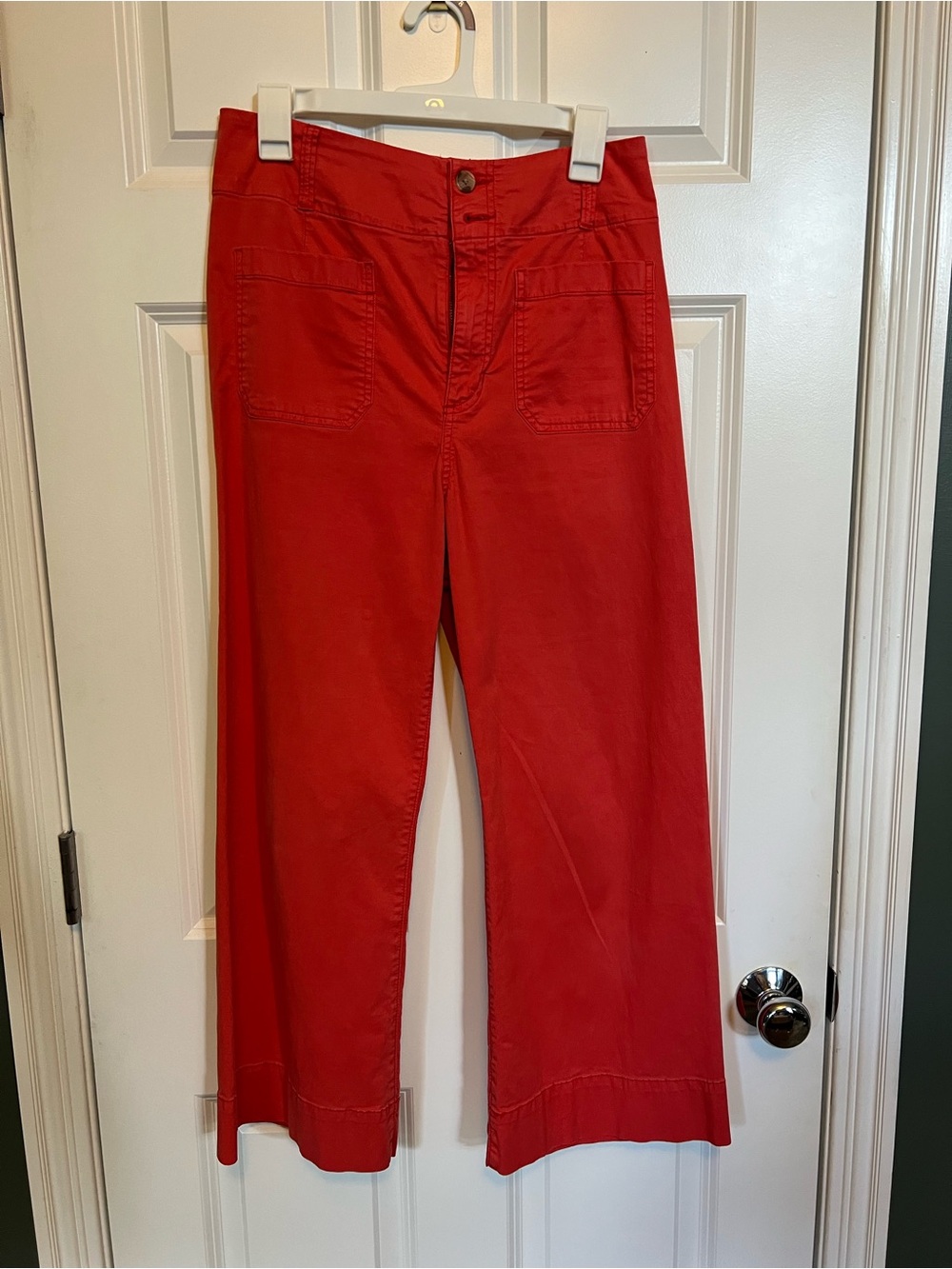 LC Lauren Conrad Red Wide-Leg High-Rise Jeans